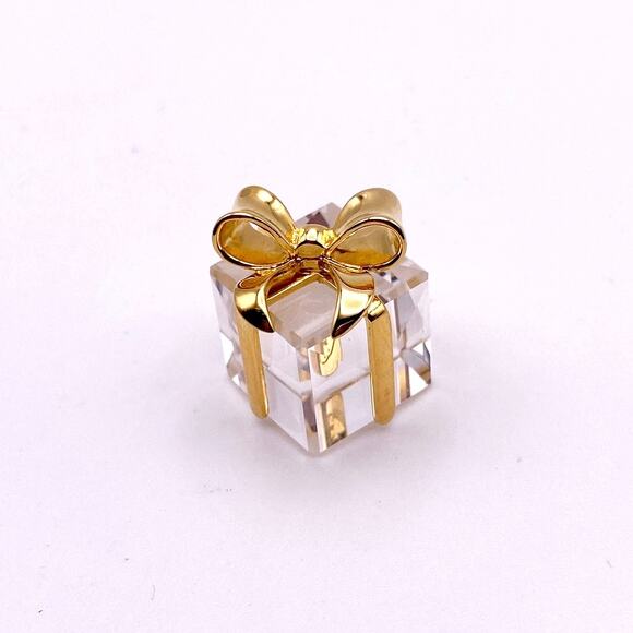 Swarovski Signed Crystal Gift Box With Bow Figurine - Picture 6 of 6